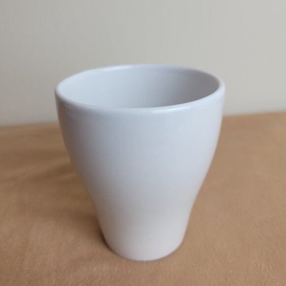 IKEA FÄRGRIK Mug White 8oz Retro Stackable Nesting Tapered Stoneware cup coffee. - Picture 2 of 10